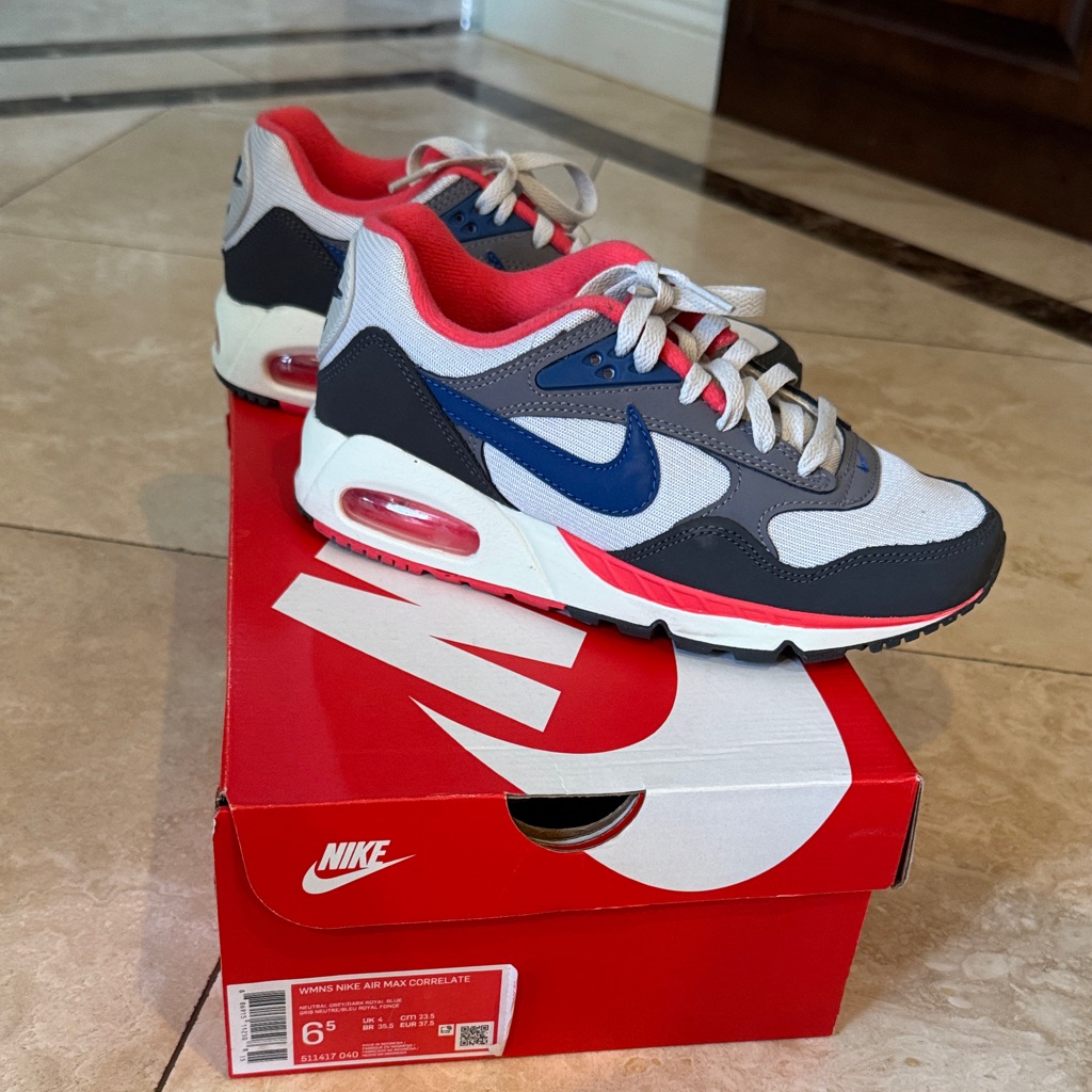 Nike Kids Air Max Sneakers - Gray, Red, Blue